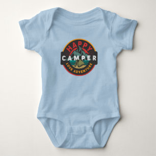 Niedlicher Baby-Happy-Camper Wortart Baby Strampler