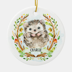 Niedlicher Baby-Igel Keramik Ornament