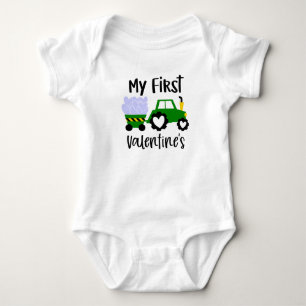 niedlicher Baby-Junge zum ersten Valentinstag Baby Strampler