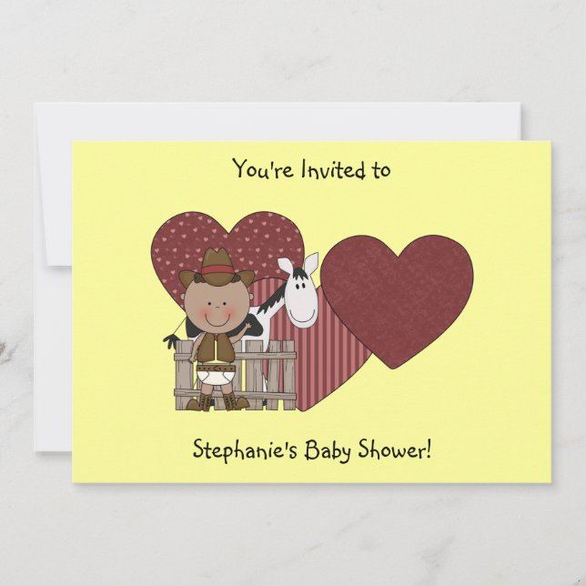 Niedlicher Baby-Jungen-u. Einladung (Vorderseite)