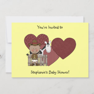 Niedlicher Baby-Jungen-u. Einladung