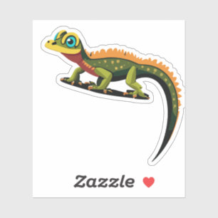 Niedlicher Baby Lizard Cartoon Aufkleber
