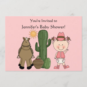 Niedlicher Baby-Mädchen-u. Einladung