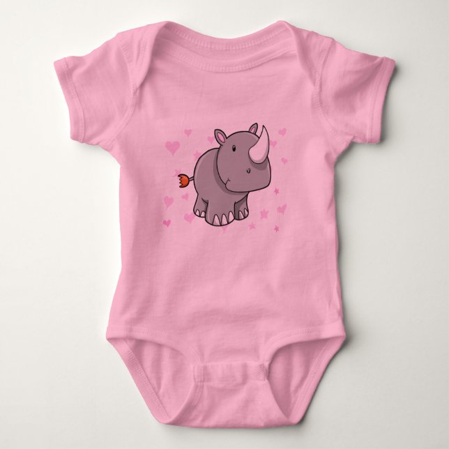 Niedlicher Baby-Nashorn-T - Shirt (Vorderseite)
