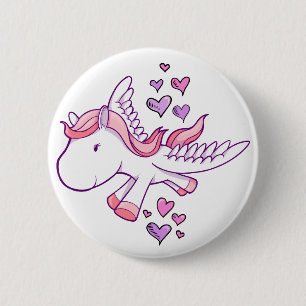 Niedlicher Baby-Pegasus-Knopf Button