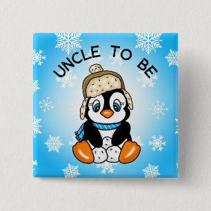 Niedlicher Baby-Pinguin-Onkel Babydusche Button