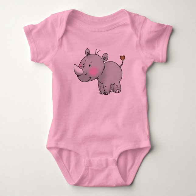 niedlicher Baby Rhino Strampler (Vorderseite)