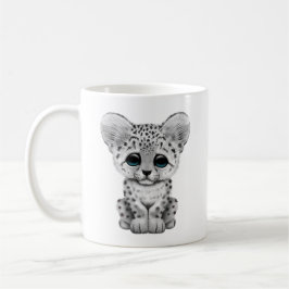 Niedlicher Baby-Schnee-Leopard CUB Tasse
