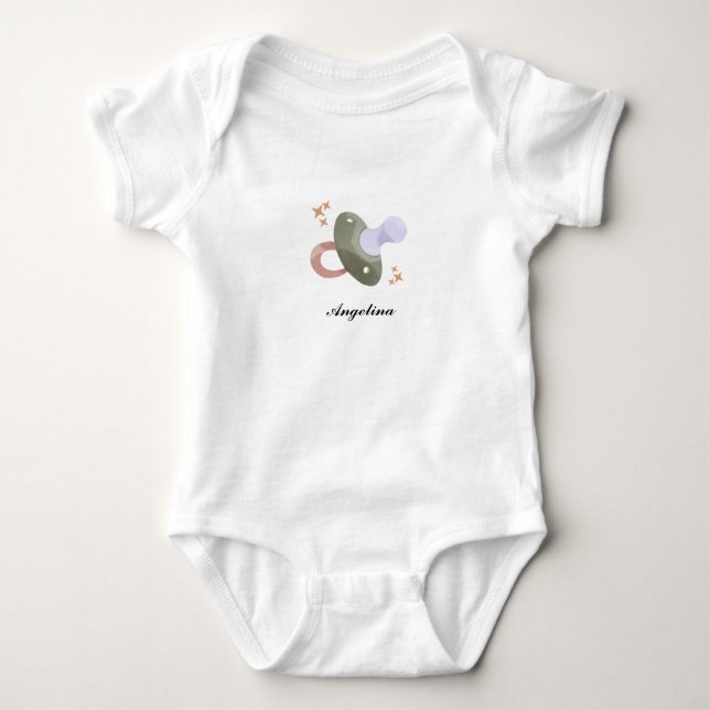 Niedlicher Baby-Schnuller Baby Strampler (Vorderseite)