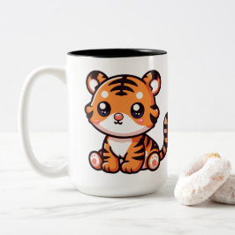 Niedlicher Baby-Sitting-Cartoon Zweifarbige Tasse