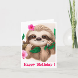 Niedlicher Baby-Slot in einem Baum Feiertagskarte