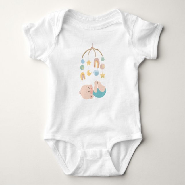 Niedlicher Baby-T - Shirt mit Sternen (Vorderseite)