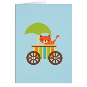 Niedlicher Baby-Tiger auf Eiscreme-Wagen scherzt