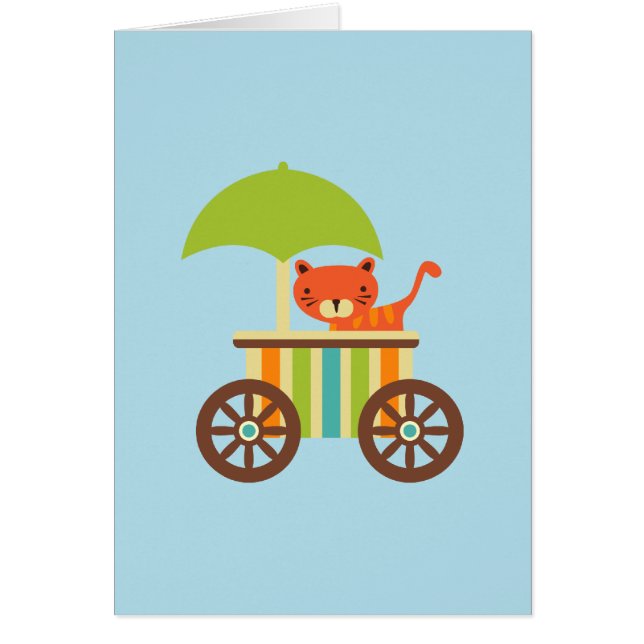 Niedlicher Baby-Tiger auf Eiscreme-Wagen scherzt (Vorne)