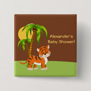 Niedlicher Baby Tiger Baby Duschknopf Button