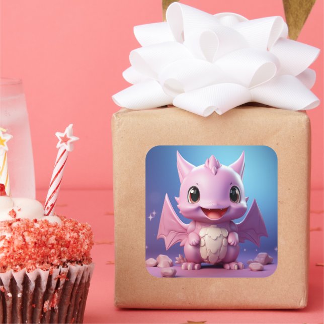 Niedlicher Babyaufkleber Quadratischer Aufkleber (Party)