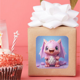 Niedlicher Babyaufkleber Quadratischer Aufkleber