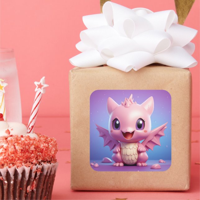 Niedlicher Babyaufkleber Quadratischer Aufkleber (Party)