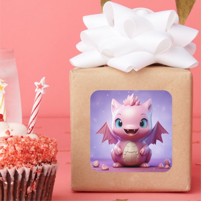 Niedlicher Babyaufkleber Quadratischer Aufkleber (Party)