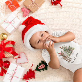 niedlicher Babydonkey und Weihnachtsbaum, kundensp Baby T-shirt