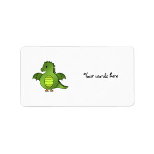 Niedlicher Babydrache Adressaufkleber