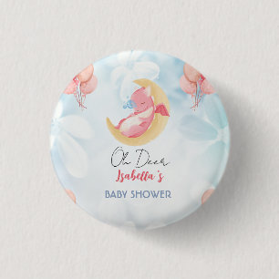 Niedlicher Babydrache Dinosaurier Ballon Babydusch Button