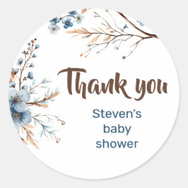 Niedlicher Babyduschaufkleber Runder Aufkleber