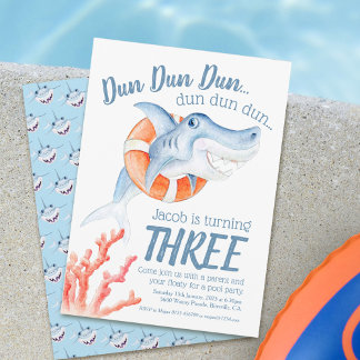 Niedlicher Babyhai Einladung