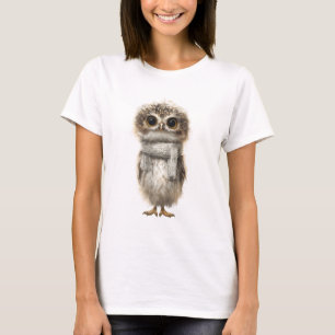 Niedlicher Babykauz im Winterschal T-Shirt