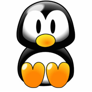 Niedlicher BabyPenguin - Customizeable Freistehende Fotoskulptur