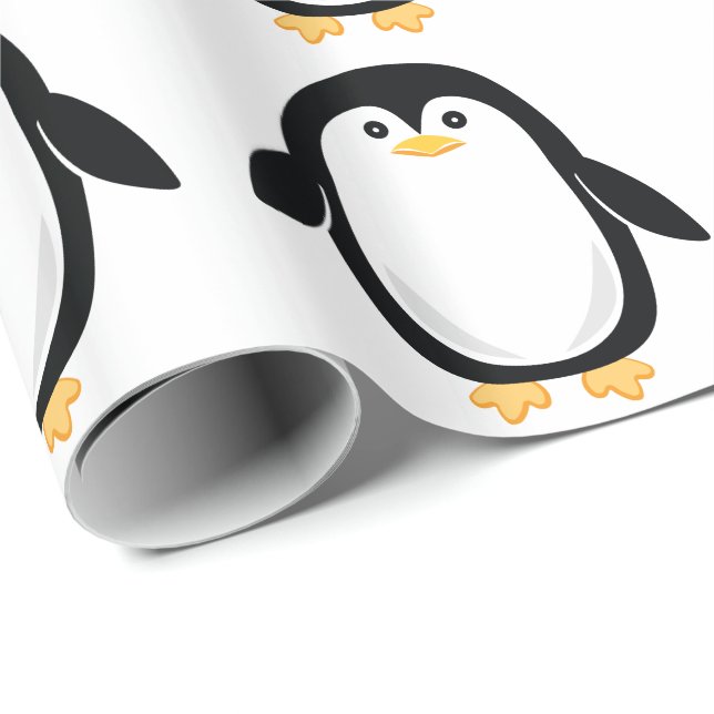 Niedlicher BabyPenguin Geschenkpapier (Rolleneckpunkt)
