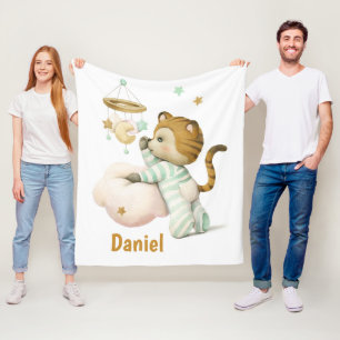 Niedlicher Babytiger Fleecedecke
