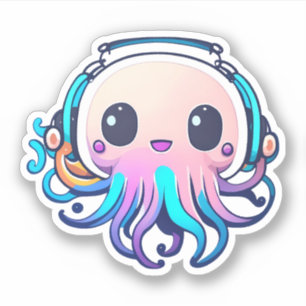 Niedlicher Babytopus Aufkleber