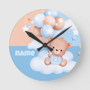 niedlicher Babytragen personalisiert Runde Wanduhr