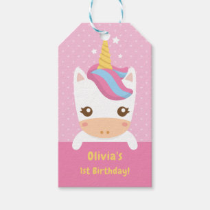 Niedlicher Babyunicorn-erste Geschenkanhänger