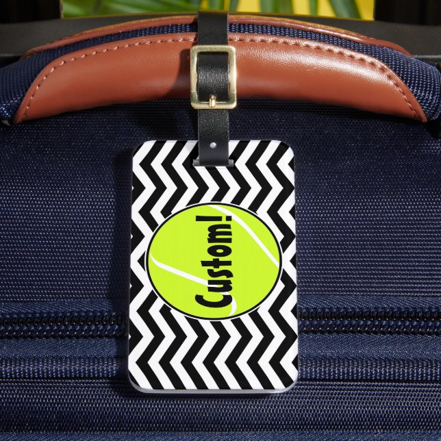 Niedlicher Ball-Tag für die Tennis-Ball Gepäckanhänger (Vorderseite Insitu 2)