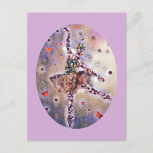 Niedlicher Ballerina Custom Lila Happy Geburtstags Einladung