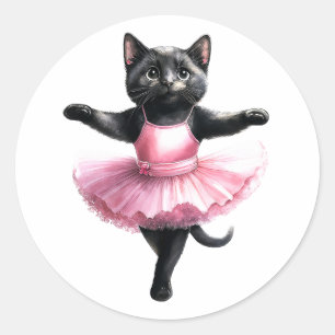 Niedlicher Ballerina Runder Aufkleber