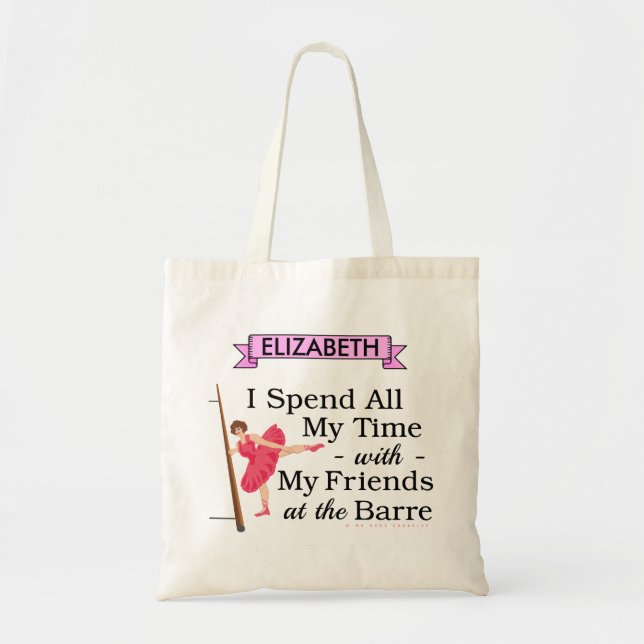 Niedlicher Ballettbarre-lustiger Ballerina-Tänzer Tragetasche (Vorne)