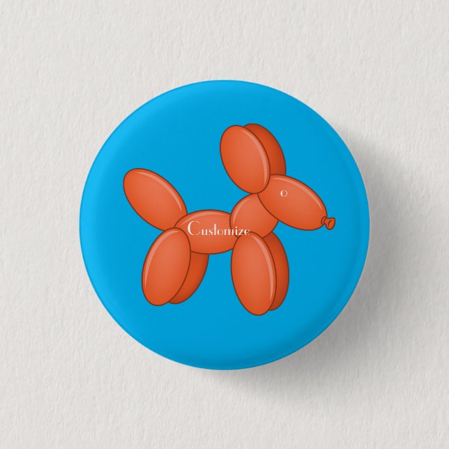Niedlicher Ballon Dog Thunder_Cove Button (Vorderseite)