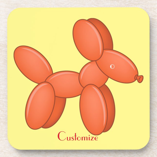 Niedlicher Ballon Dog Thunder_Cove Getränkeuntersetzer (Vorderseite)