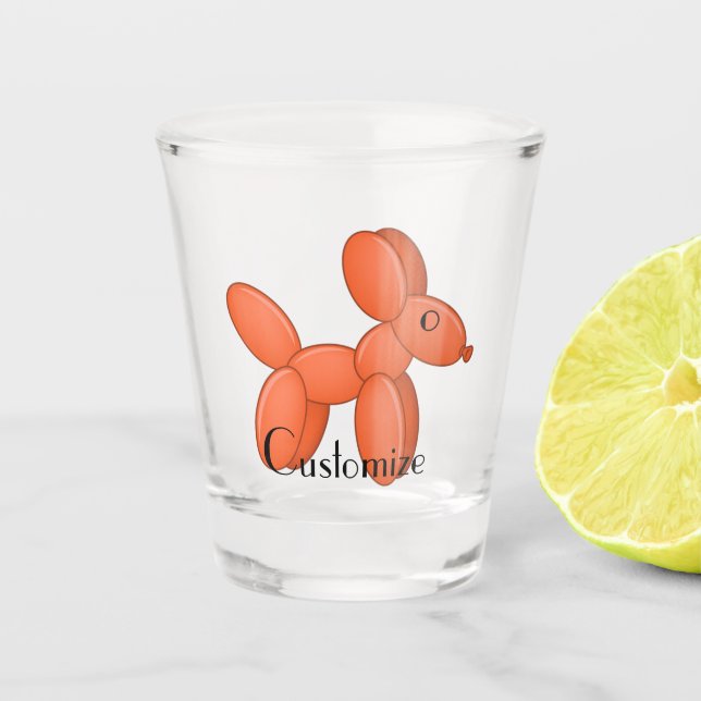 Niedlicher Ballon Dog Thunder_Cove Schnapsglas (Vorderseite)
