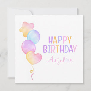 Niedlicher Ballon Kinder glücklich Geburtstag