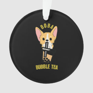 Niedlicher Ballontee Boba Milk Tee Anime Corgi Ornament