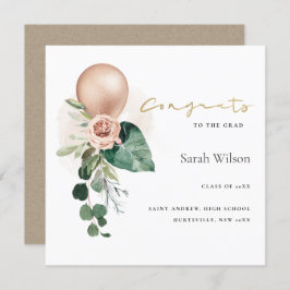 NIEDLICHER BALLOON FLORAL GRAD GLÜCKWUNSCH ANKÜNDI DANKESKARTE