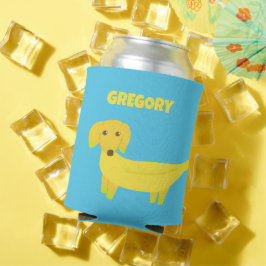 Niedlicher Bananenhund Personalisiert Dosenkühler