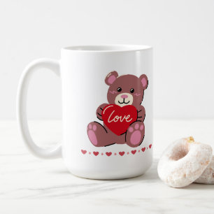Niedlicher Bär am Valentinstag Kaffeetasse