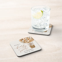 Niedlicher Bär, Beige Balloons, erster Geburtstag