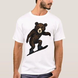 Niedlicher Bär beim Snowboarden T-Shirt