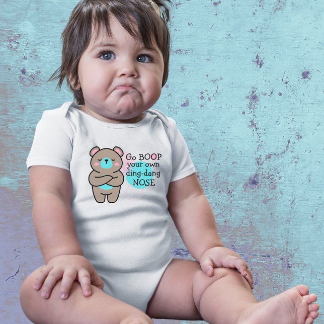 Niedlicher Bär - Boop My Nose Baby Bodysuit nicht Strampler (Von Creator hochgeladen)